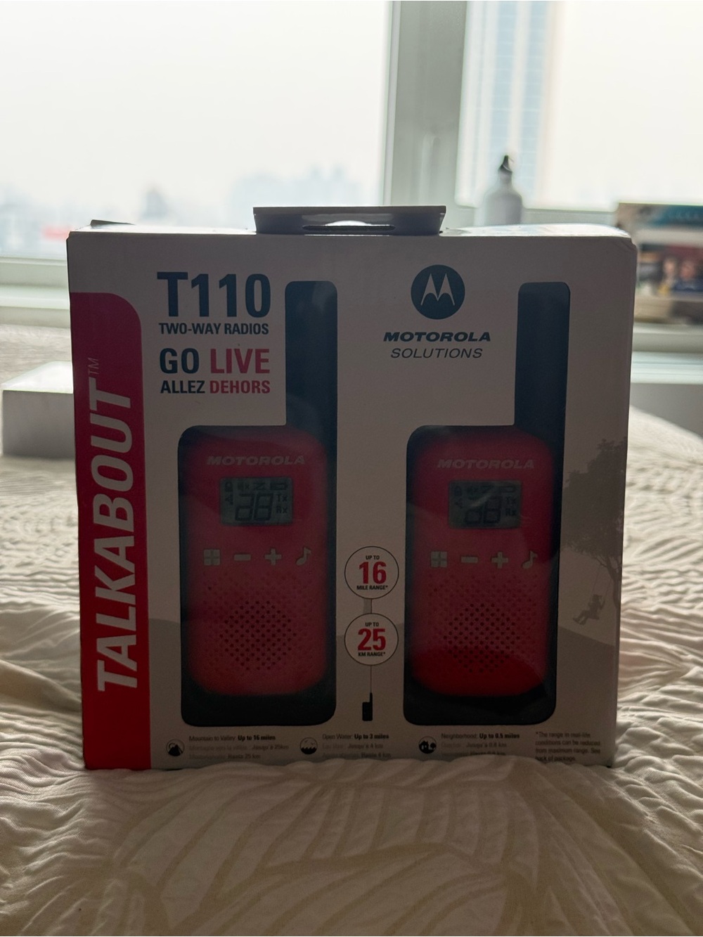 Motorola T110 Talkabout Two-Way Radios - Red